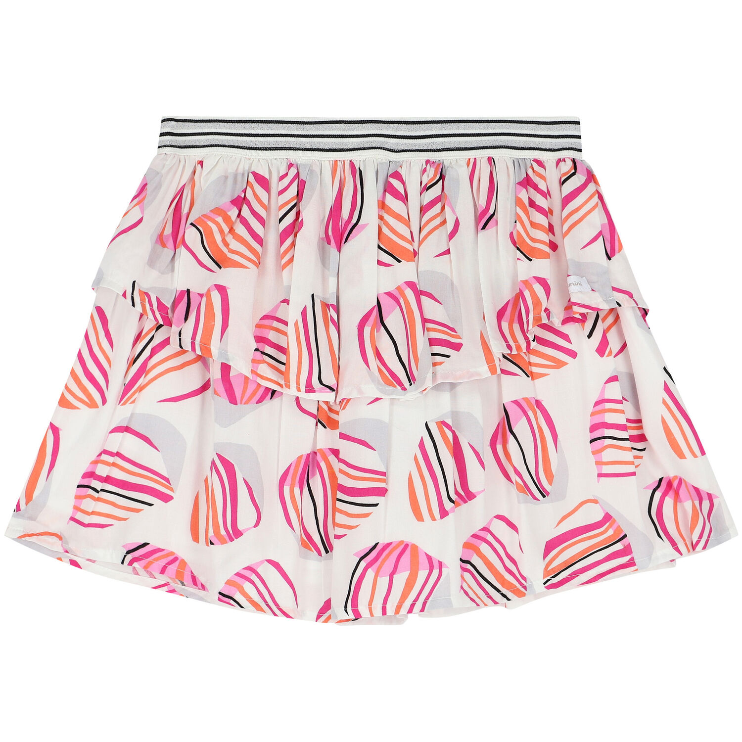 Girls White Ruffle Skirt, 1, hi-res image number null