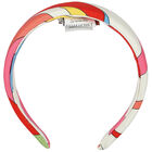Girls Ivory Marmo Headband, 1, hi-res