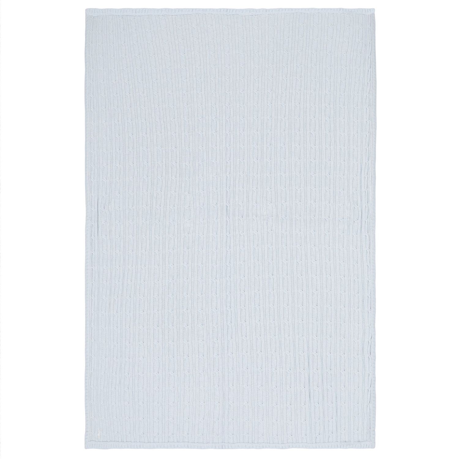 Baby Boys Blue Logo Knitted Blanket, 1, hi-res