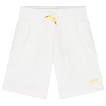Boys White Logo Shorts