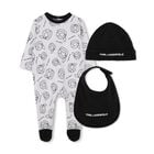 Baby Boys White & Black Ikonik Babygrow Gift Set, 1, hi-res