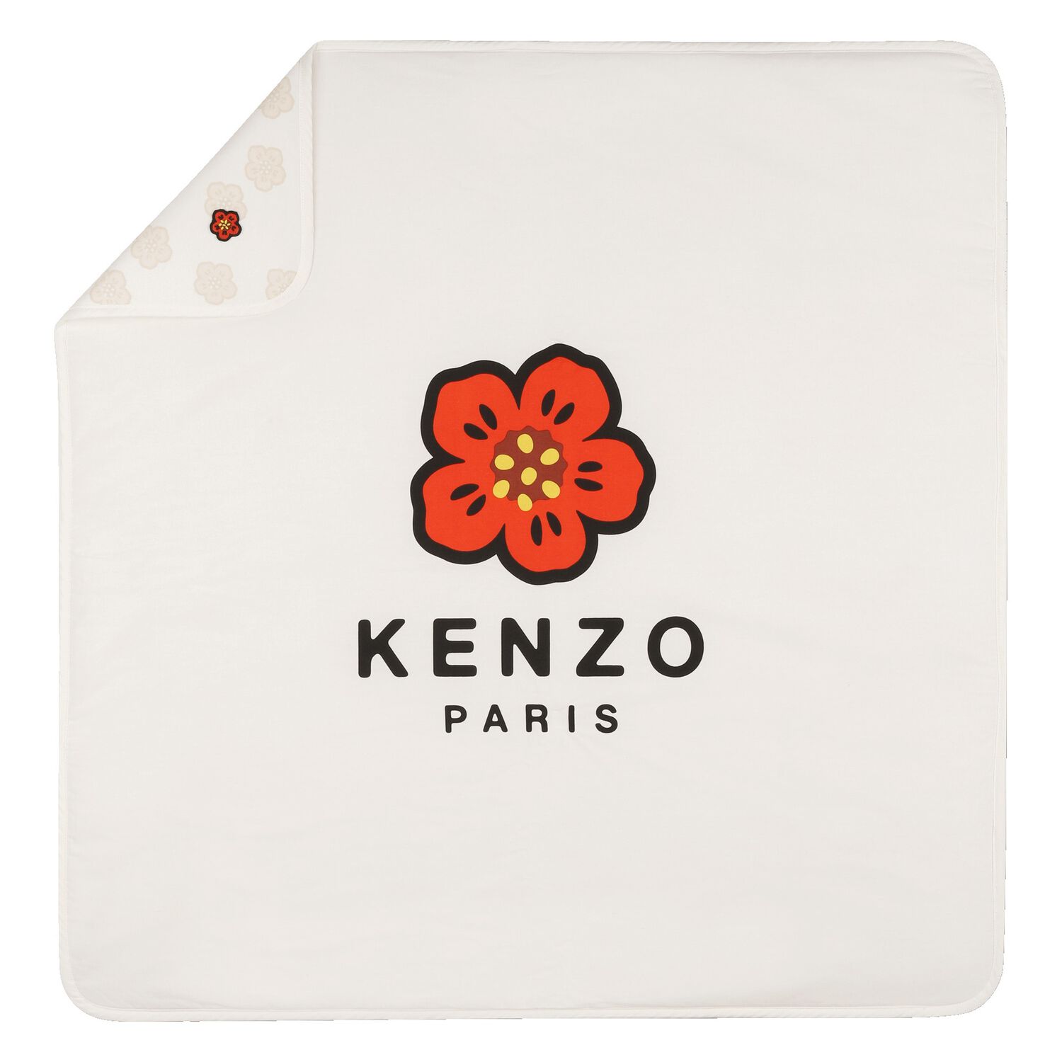 Ivory & Beige Boke Flower Baby Blanket, 1, hi-res