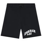 Boys Black Logo Jordan Shorts, 1, hi-res