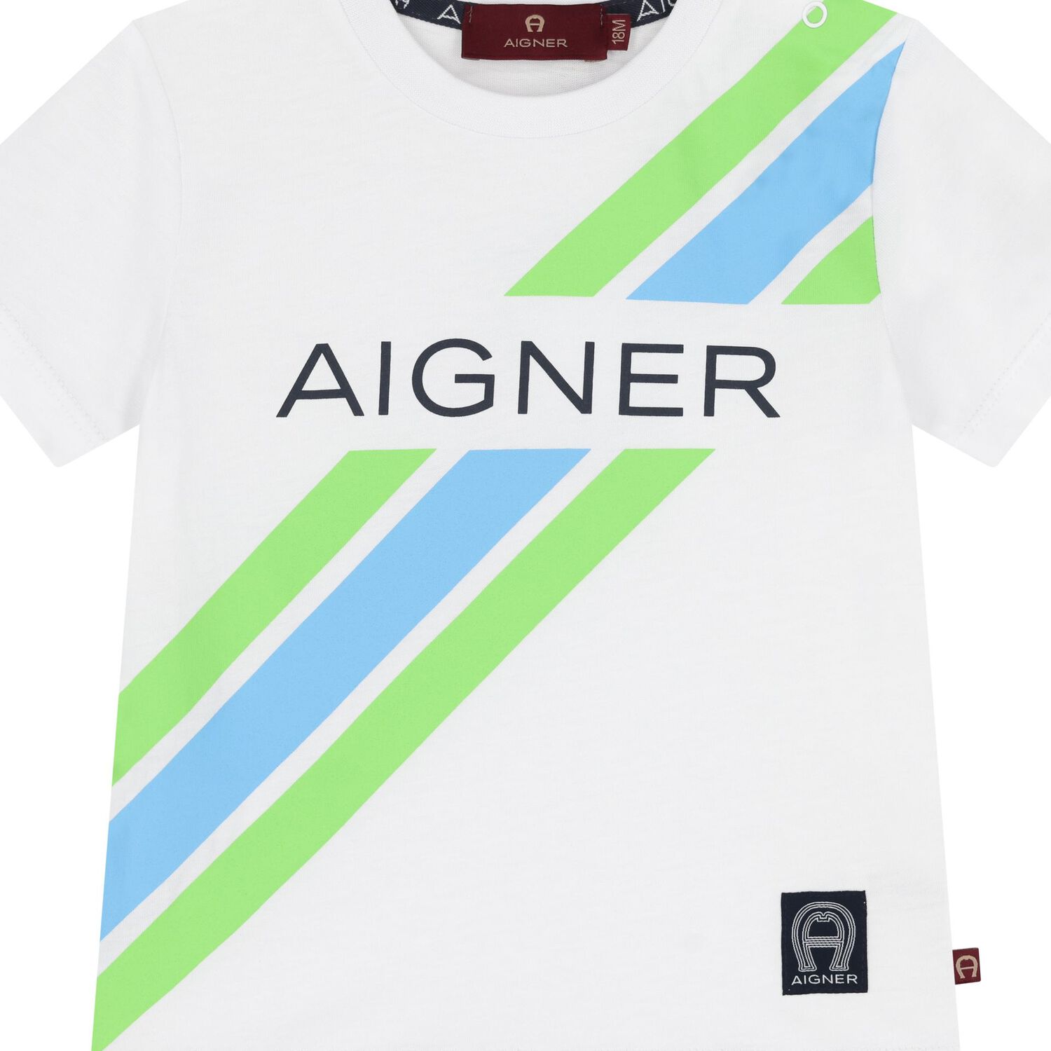 Younger Boys White Logo T-Shirt, 1, hi-res