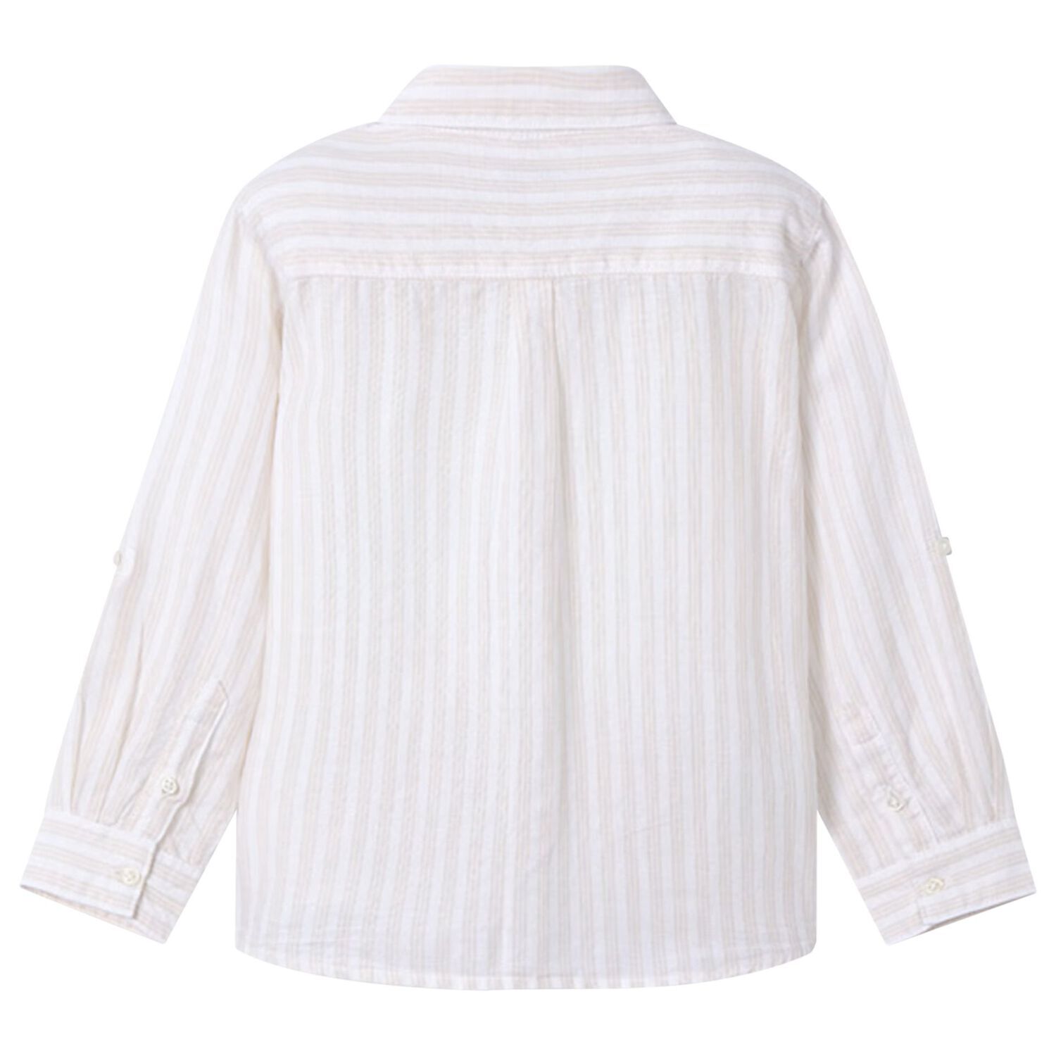 Boys Beige Stripe Shirt, 1, hi-res image number null