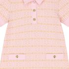 Younger Girls Pink & Gold Polo Dress, 2, hi-res
