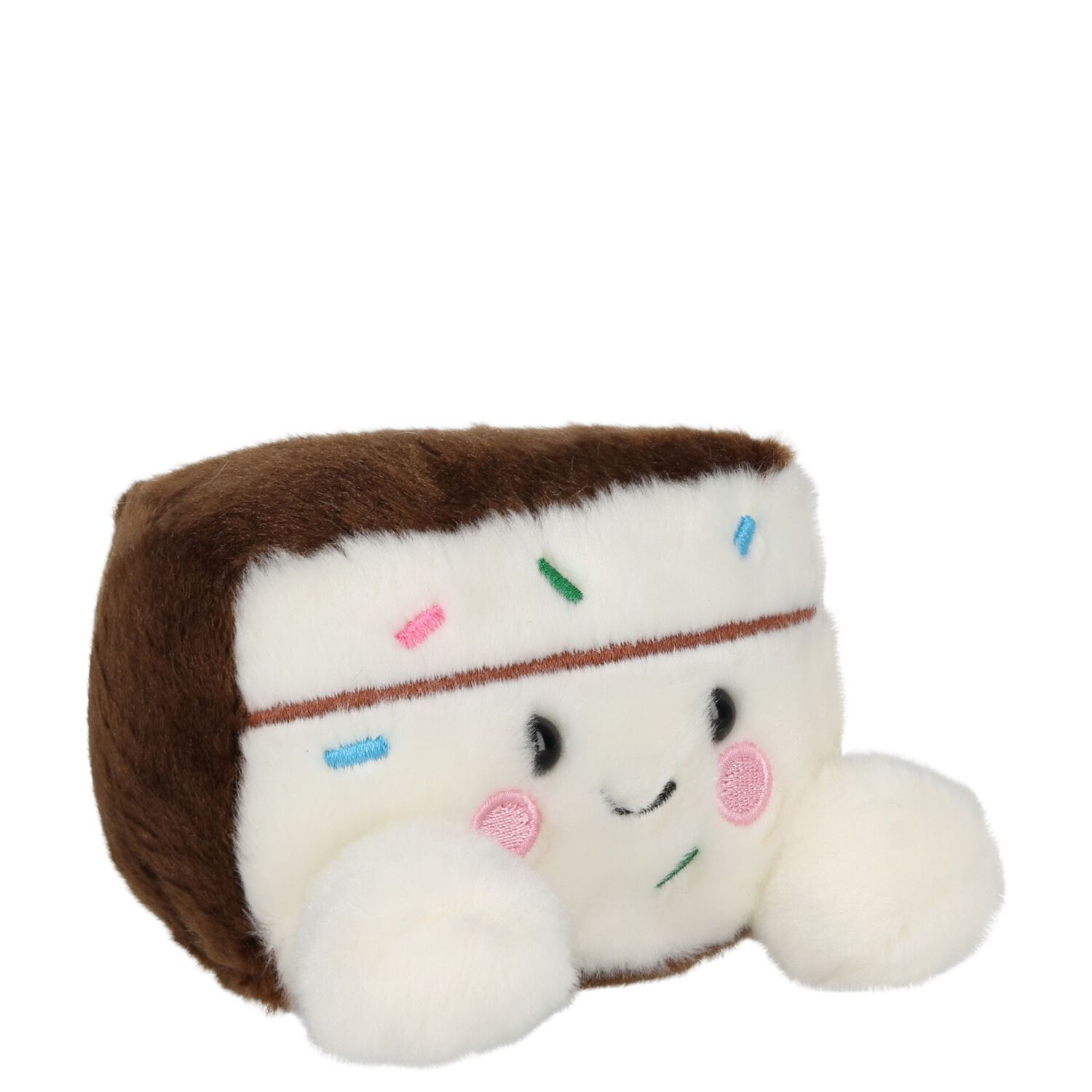 Palm Pals Ivory Sprinkles Cake Slice Soft Toy ( 7cm ), 1, hi-res