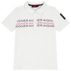 Boys White Logo Polo Shirt, 1, hi-res