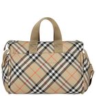 Beige Check Baby Changing Bag, 1, hi-res
