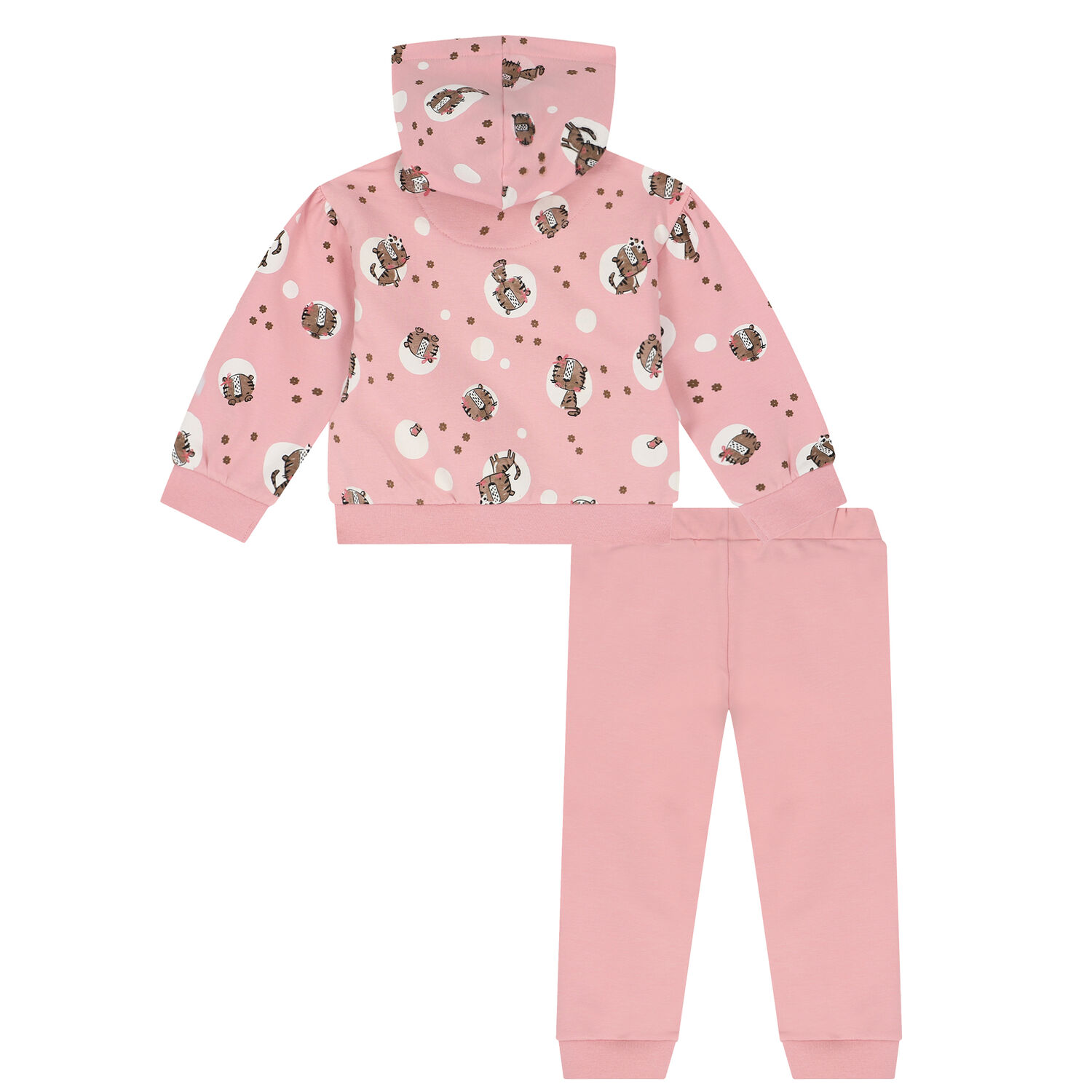 Younger Girls Pink Teddy Bear Tracksuit, 2, hi-res image number null