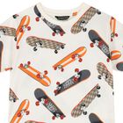 Boys Ivory Skateboard T-Shirt, 1, hi-res