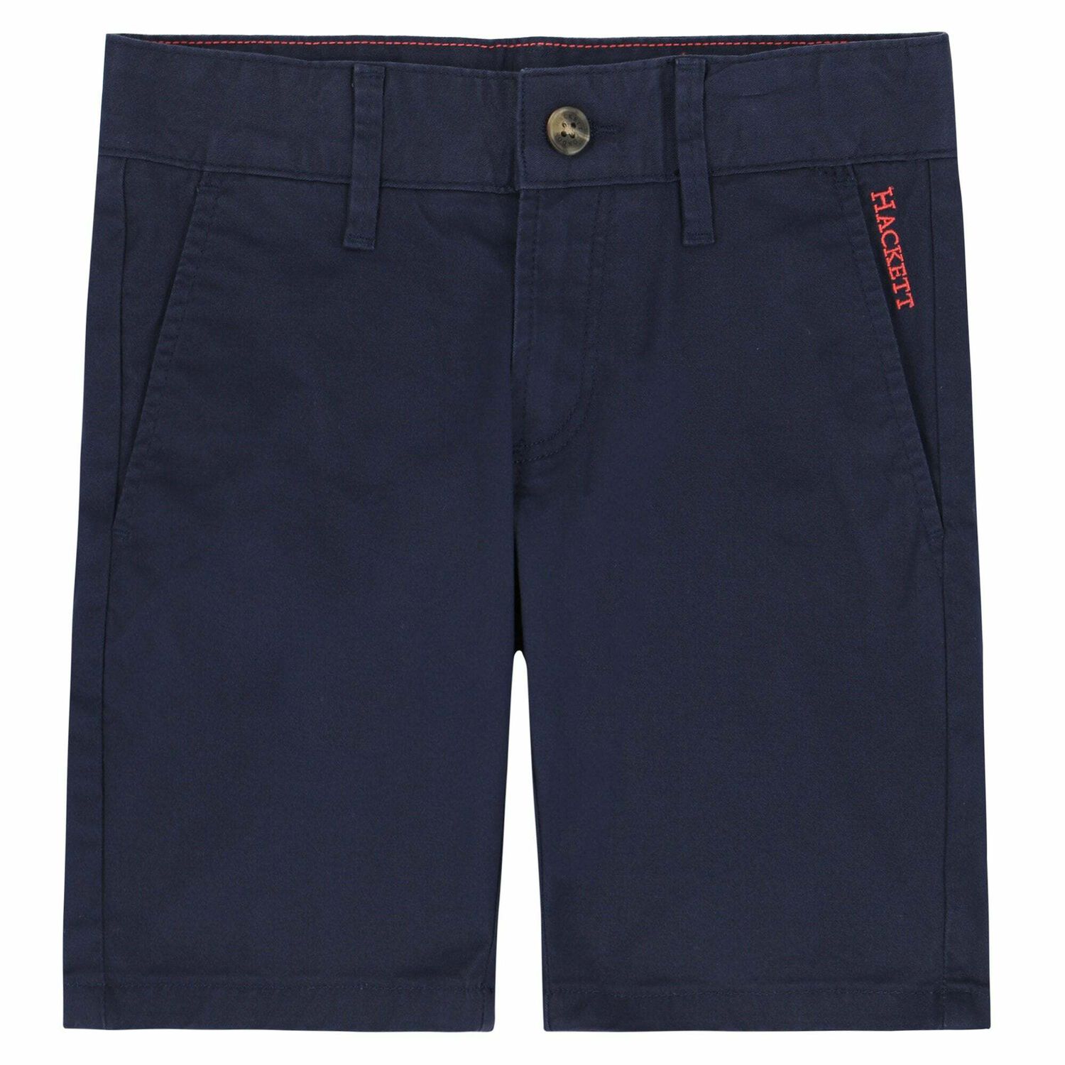 Boys Navy Blue Chino Shorts, 1, hi-res