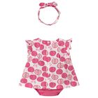 Baby Girls Pink Cotton Jersey Shorts & Headband Set, 1, hi-res