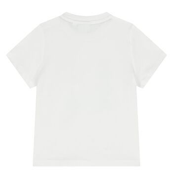 Younger Boys White Logo T-Shirt