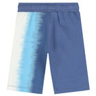 Younger Boys Blue & White Logo Shorts, 2, hi-res