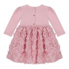 Baby Girls Pink Tulle Rose Dress, 1, hi-res