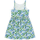Girls White & Blue Floral Dress, 1, hi-res