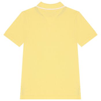 Boys Yellow Logo Embroidery Polo Shirt