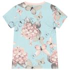 Girls Blue Logo T-Shirt, 2, hi-res