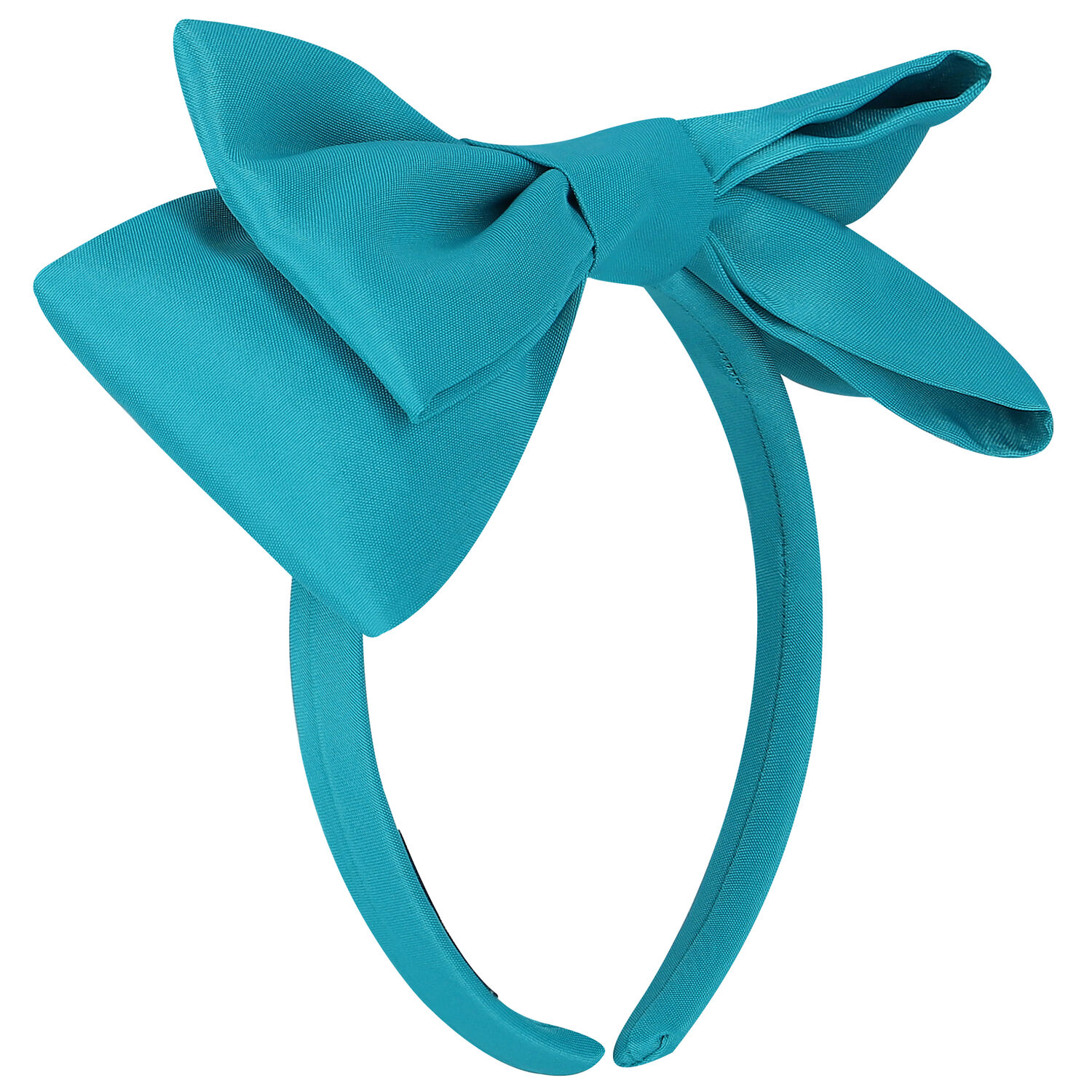 Girls Turquoise Bow Headband, 5, hi-res