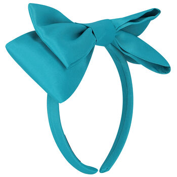 Girls Turquoise Bow Headband