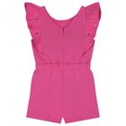 Girls Pink Logo Playsuit, 2, hi-res