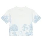 Girls White Logo T-Shirt, 1, hi-res