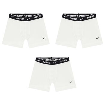 Boys White Boxer Shorts ( 3-Pack )
