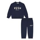 Younger Navy Blue Logo Tracksuit, 2, hi-res
