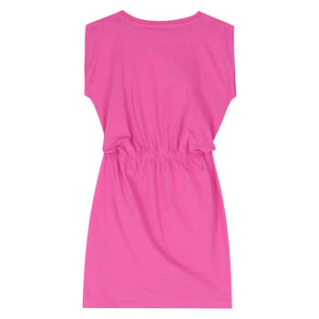 Girls Pink Logo Dress