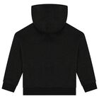 Girls Black & Gold Logo Hooded Top, 1, hi-res