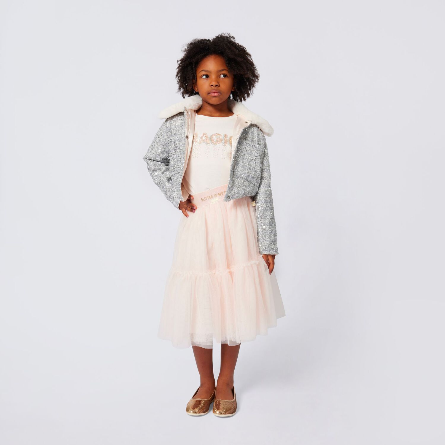 Girls Silver Sequin Jacket, 1, hi-res