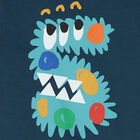 Younger Boys Blue Monster Sweatshirt, 1, hi-res