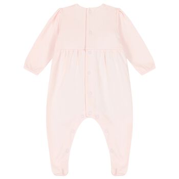 Baby Girls Pink Floral Babygrow