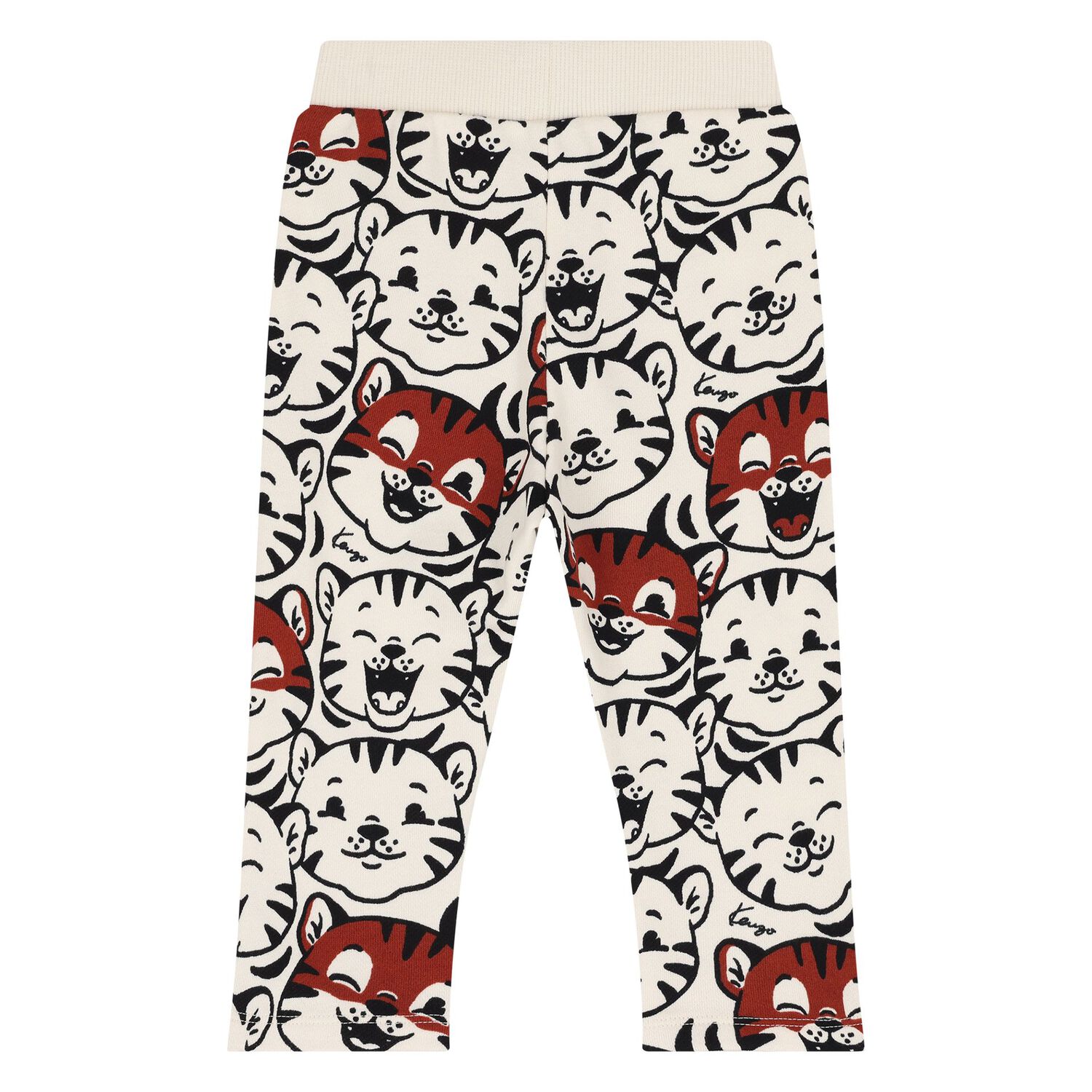 Younger Boys White Tiger Joggers, 1, hi-res