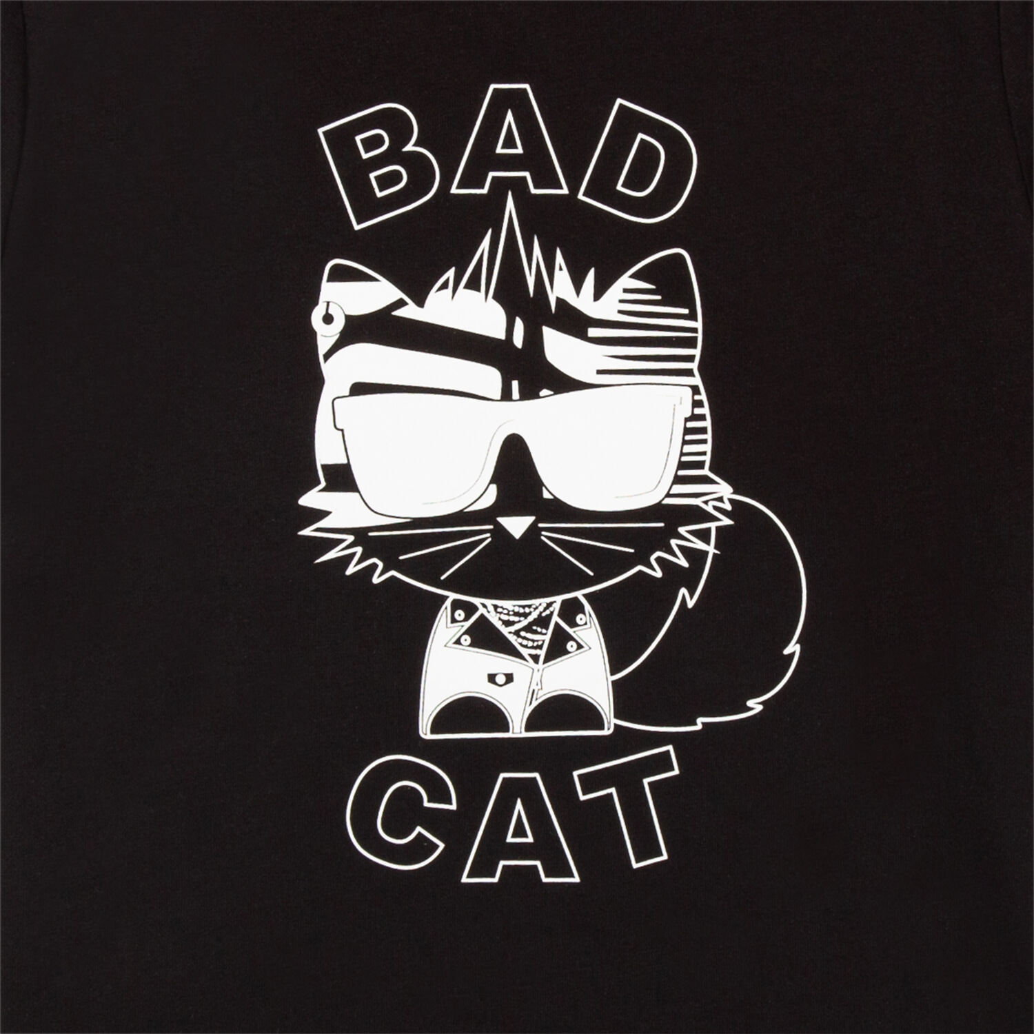 Boys Black Choupette Logo T-Shirt, 1, hi-res