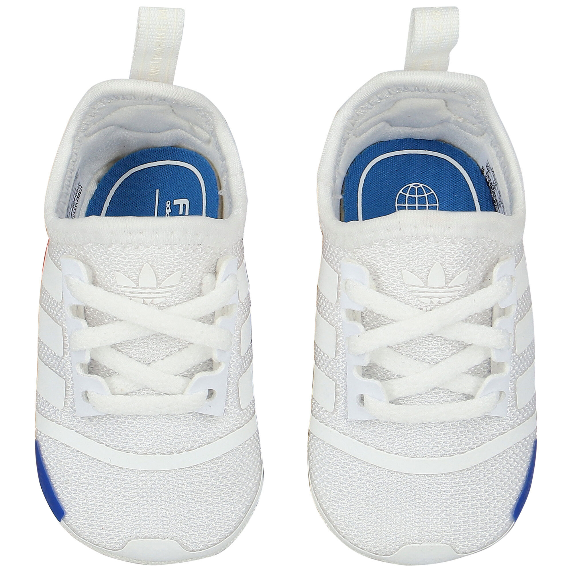 Adidas Kids White NMD Crib Pre Walker Shoes Junior Couture UK