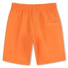 Boys Orange Logo Shorts, 1, hi-res
