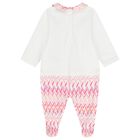 Baby Girls White & Pink Logo Zig Zag Babygrow Gift Set, 1, hi-res