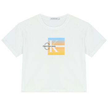 Girls White Logo T-Shirt