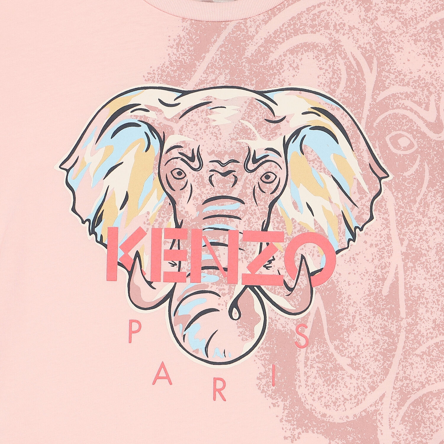 Girls Pink Elephant Logo dress, 1, hi-res