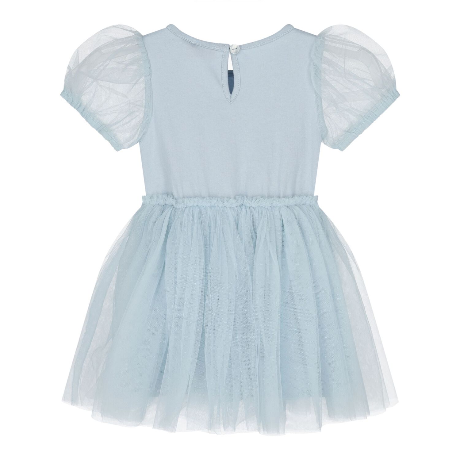 Baby Girls Blue Embellished Crystal Tulle Dress Set, 1, hi-res