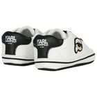 Baby Boys White Ikonik Karl Pre Walker Shoes, 1, hi-res