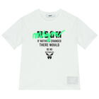 Girls White Logo T-Shirt, 1, hi-res