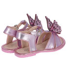 Girls Pink Butterfly Sandals, 2, hi-res