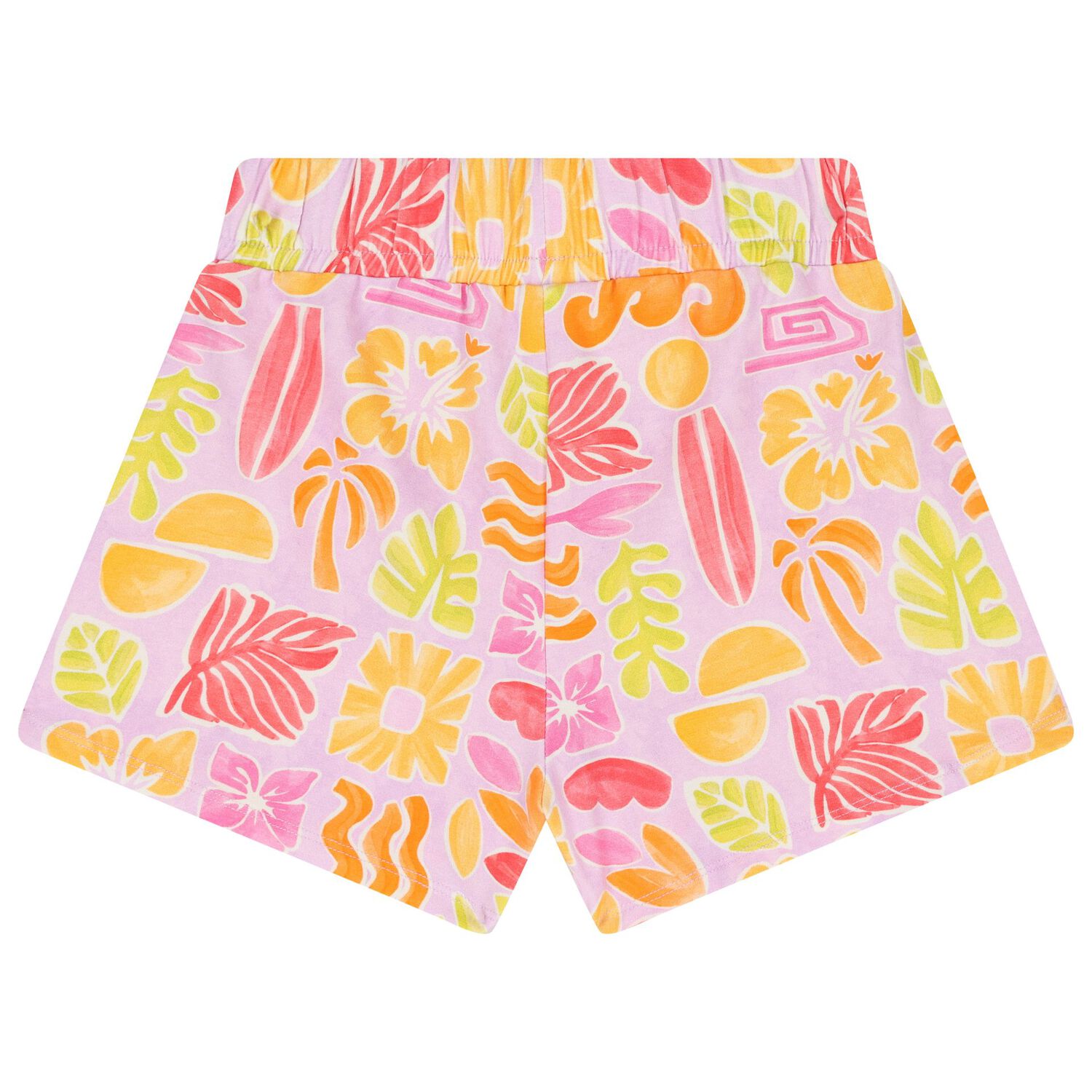Girls White & Lilac Shorts Set, 1, hi-res