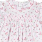 Baby Girls White & Pink Roses & Blooms Dress Set, 1, hi-res