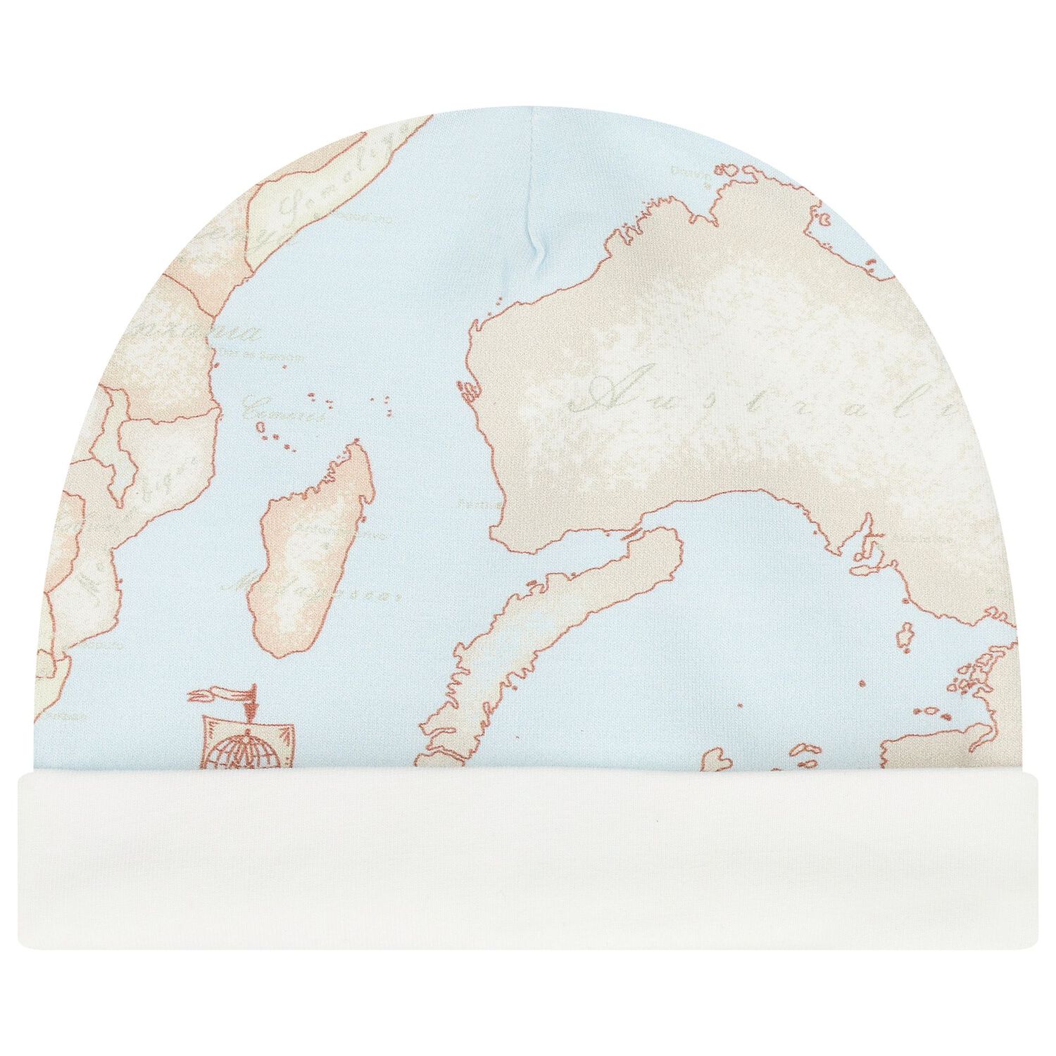 Baby Boys Beige & Blue Geo Map Babygrow Gift Set, 2, hi-res