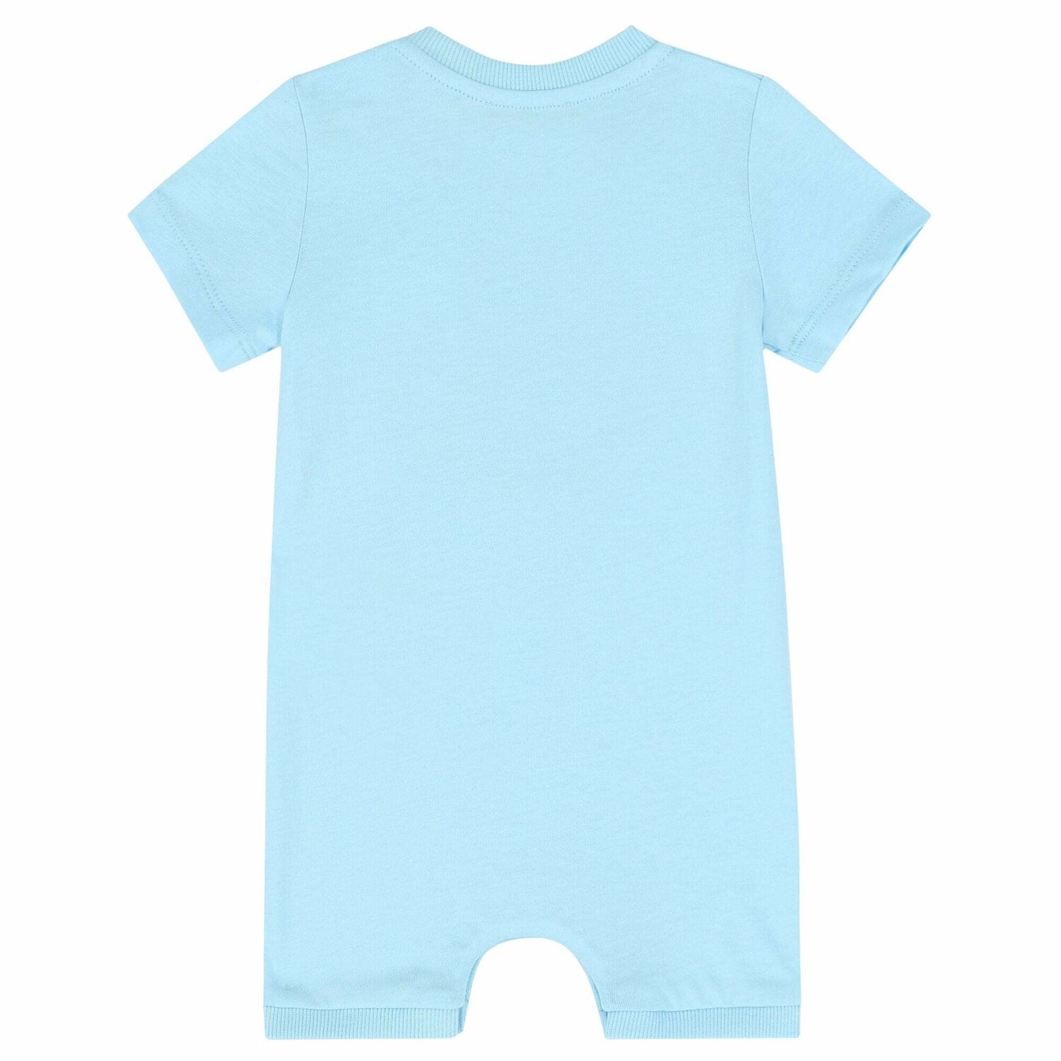 Baby Blue Logo Romper, 1, hi-res