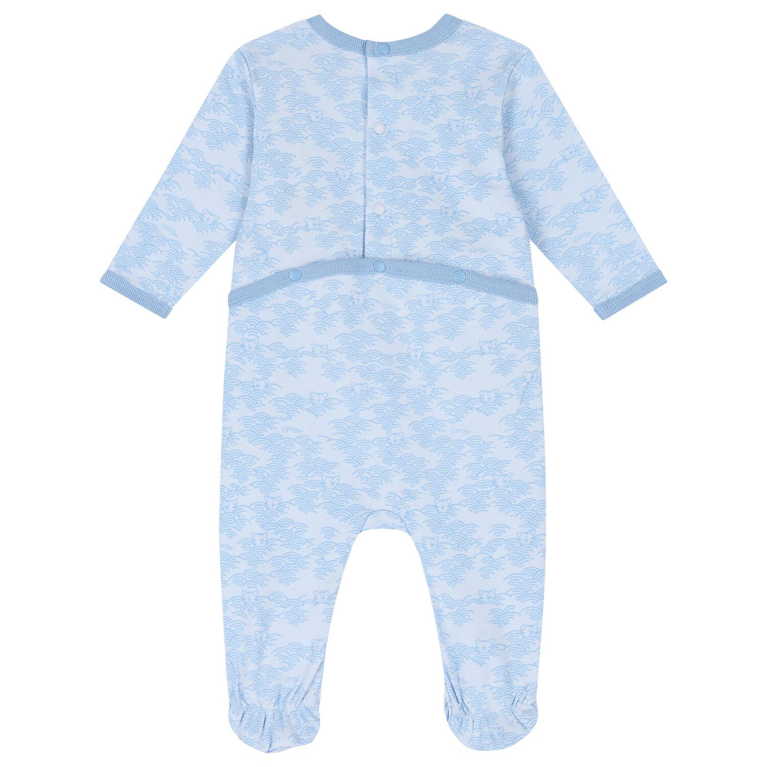 Baby Boys Blue Logo Babygrow, 1, hi-res